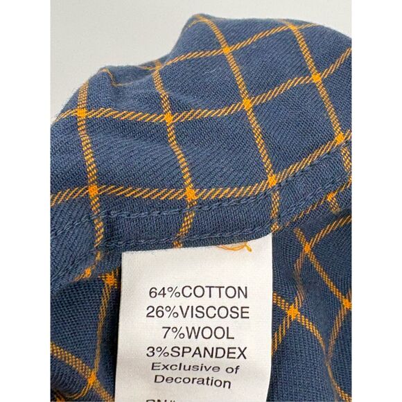 Johnnie O Button Down Flannel Shirt Men Medium Blue Plaid Pipeline Murphy New - Picture 7 of 11